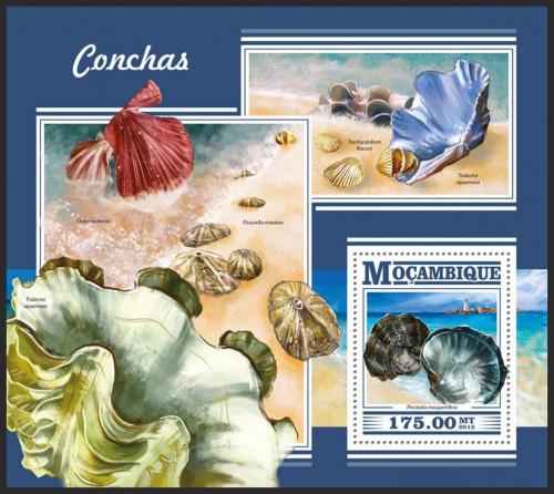Poštovní známka Mosambik 2015 Mušle Mi# Block 1040 Kat 10€