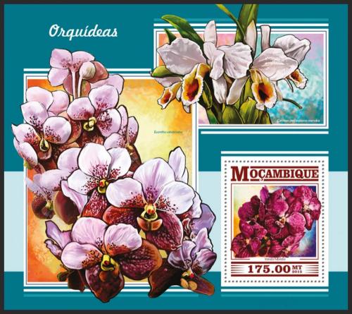 Potovn znmka Mosambik 2015 Orchideje Mi# Block 1039 Kat 10 - zvtit obrzek
