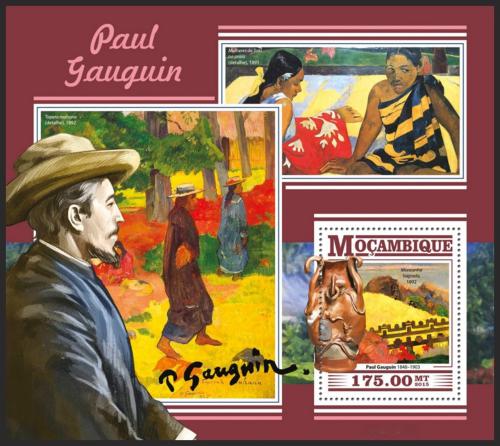Potovn znmka Mosambik 2015 Umn, Paul Gauguin Mi# Block 1082 Kat 10