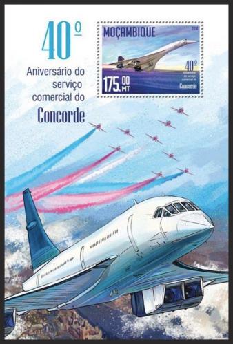 Potovn znmka Mosambik 2016 Concorde Mi# Block 1155 Kat 10 - zvtit obrzek