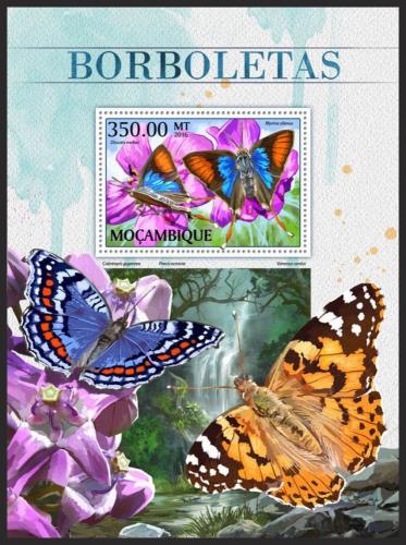 Poštovní známka Mosambik 2016 Motýli Mi# Block 1219 Kat 20€