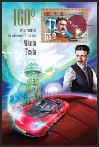 Potovn znmka Mosambik 2016 Nikola Tesla Mi# Block 1139 Kat 10