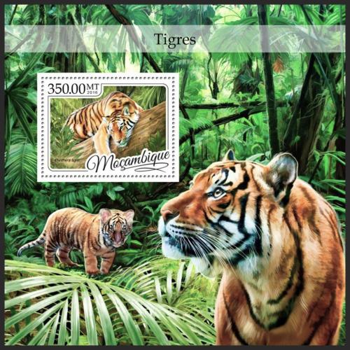 Poštovní známka Mosambik 2016 Tygøi Mi# Block 1197 Kat 20€