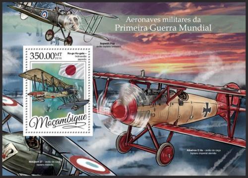 Poštovní známka Mosambik 2016 Váleèná letadla Mi# Block 1165 Kat 20€