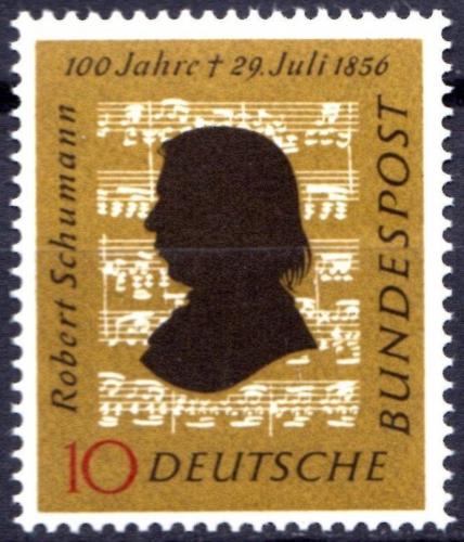 Potovn znmka Nmecko 1956 Robert Schumann, skladatel Mi# 234