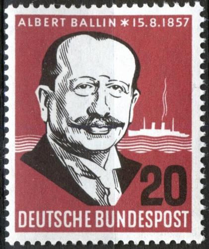 Poštovní známka Nìmecko 1957 Albert Ballin Mi# 266
