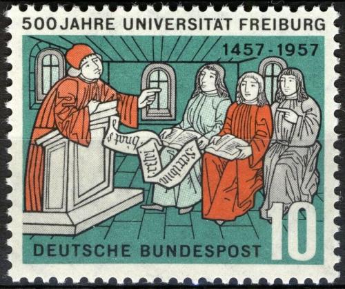 Potovn znmka Nmecko 1957 Univerzita ve Freiburgu, 500. vro Mi# 256 - zvtit obrzek