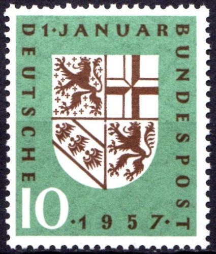 Poštovní známka Nìmecko 1957 Znak Sárska Mi# 249