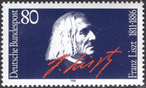 Potovn znmka Nmecko 1986 Franz Liszt Mi# 1285 - zvtit obrzek
