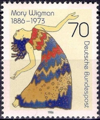 Potovn znmka Nmecko 1986 Mary Wigman, tanenice Mi# 1301