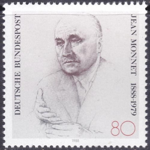Potovn znmka Nmecko 1988 Jean Monnet, ekonom a politik Mi# 1372