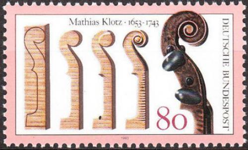 Poštovní známka Nìmecko 1993 Housle, Mathias Klotz Mi# 1688