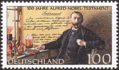 Potovn znmka Nmecko 1995 Alfred Nobel Mi# 1828