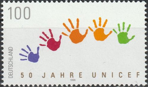 Potovn znmka Nmecko 1996 UNICEF, 50. vro Mi# 1869