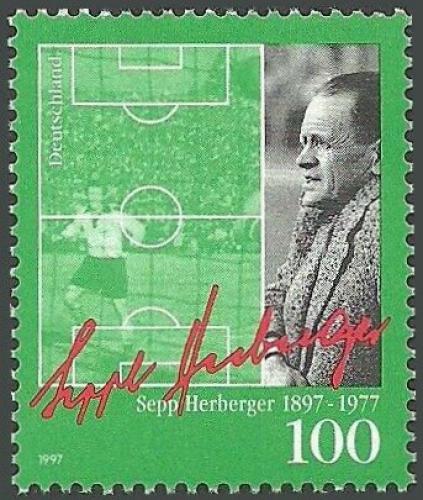 Potovn znmka Nmecko 1997 Sepp Herberger, fotbal Mi# 1896 - zvtit obrzek