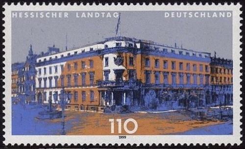Potovn znmka Nmecko 1999 Parlament ve Wiesbadenu Mi# 2030 - zvtit obrzek