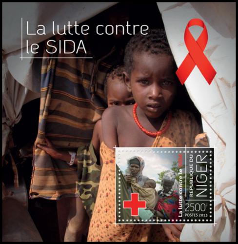 Potovn znmka Niger 2013 Boj proti AIDS Mi# Block 268 Kat 10