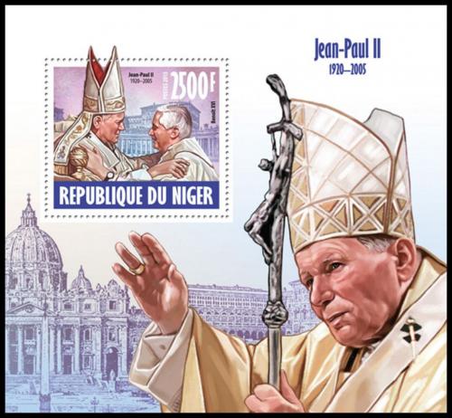 Potovn znmka Niger 2013 Pape Jan Pavel II. Mi# Block 239 Kat 10