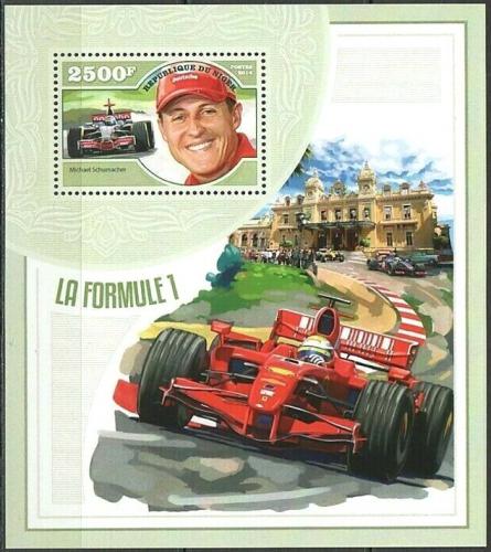 Poštovní známka Niger 2014 Jezdci Formule 1 Mi# Block 364 Kat 10€