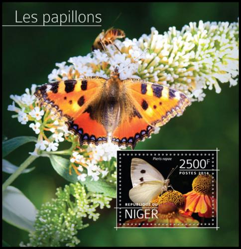 Poštovní známka Niger 2014 Motýli Mi# Block 379 Kat 10€ 