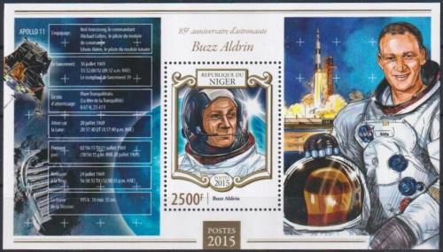 Potovn znmka Niger 2015 Buzz Aldrin, kosmonaut Mi# Block 416 Kat 10 - zvtit obrzek