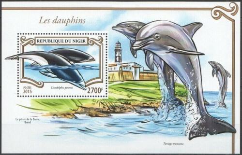 Poštovní známka Niger 2015 Delfíni Mi# Block 451 Kat 11€ 