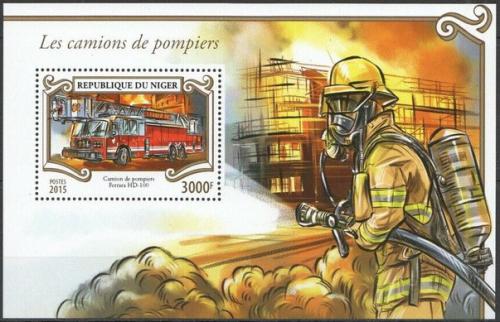 Poštovní známka Niger 2015 Hasièské auto Mi# Block 456 Kat 12€ 