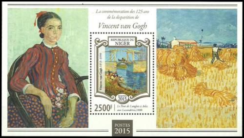 Poštovní známka Niger 2015 Umìní, Vincent van Gogh Mi# Block 411 Kat 10€