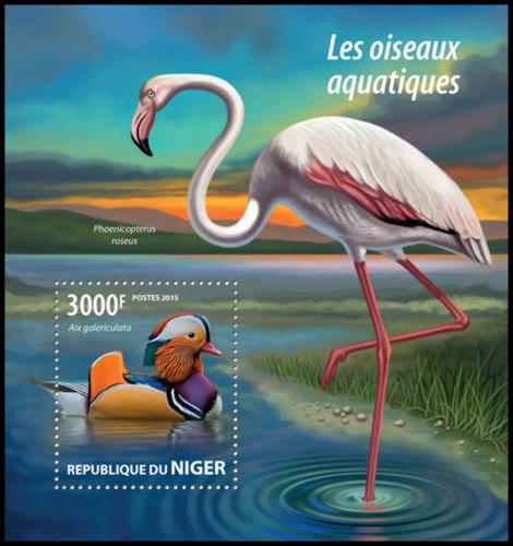 Potovn znmka Niger 2015 Vodn ptci Mi# Block 432 Kat 12 - zvtit obrzek