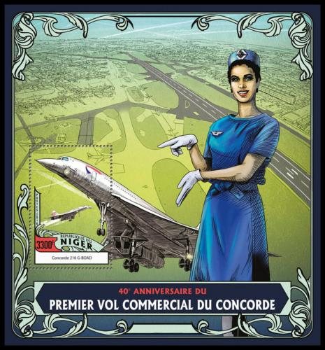 Potovn znmka Niger 2016 Concorde Mi# Block 519 Kat 13