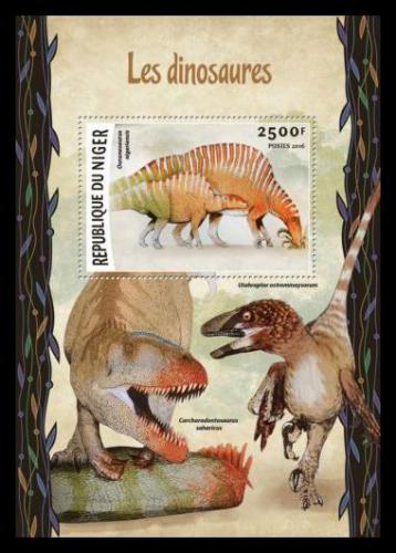 Poštovní známka Niger 2016 Dinosauøi Mi# Block 528 Kat 10€