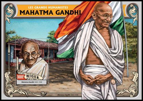 Poštovní známka Niger 2016 Mahátma Gándhí Mi# Block 565 Kat 12€