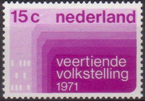 Poštovní známka Nizozemí 1971 Sèítání lidu Mi# 957