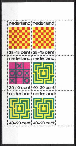 Poštovní známka Nizozemí 1973 Spoleèenské hry Mi# Block 12 Kat 7€ 