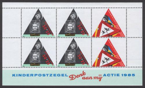 Poštovní známka Nizozemí 1985 Bezpeènost silnièního provozu Mi# Block 28