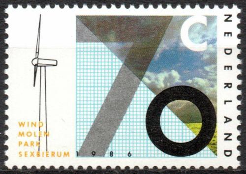 Poštovní známka Nizozemí 1986 Vìtrná energie Mi# 1287