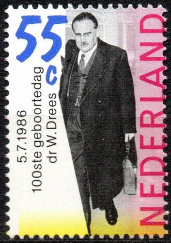 Poštovní známka Nizozemí 1986 Willem Drees, politik Mi# 1299