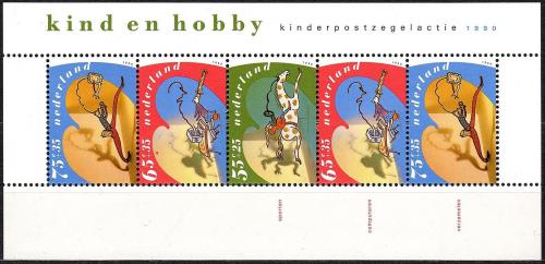 Poštovní známka Nizozemí 1990 Dìti a jejich koníèky Mi# Block 34