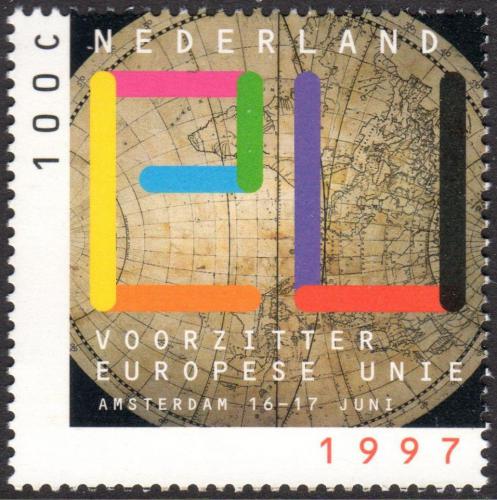 Potovn znmka Nizozem 1997 Pedsednictv v Rad Evropsk unie Mi# 1622