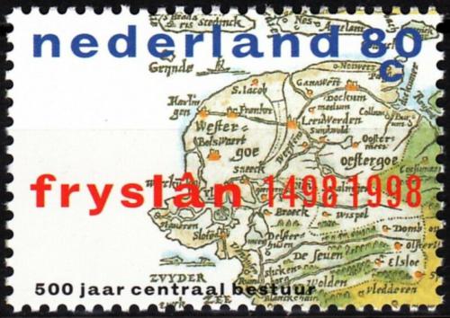 Poštovní známka Nizozemí 1998 Mapa Fríska Mi# 1660