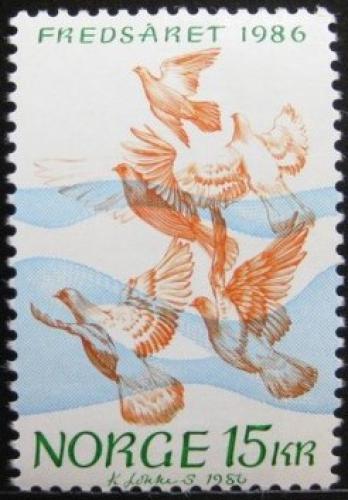Poštovní známka Norsko 1986 Mezinárodní rok míru Mi# 960
