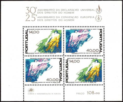 Poštovní známka Portugalsko 1978 Lidská práva Mi# Block 24