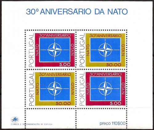 Poštovní známka Portugalsko 1979 Výroèí NATO Mi# Block 26