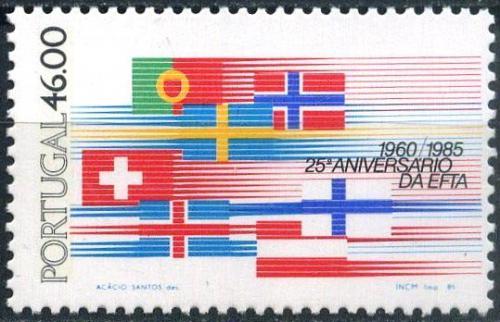 Poštovní známka Portugalsko 1985 EFTA, 25. výroèí Mi# 1655