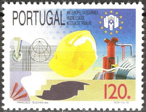Poštovní známka Portugalsko 1992 Bezpeènost na pracovištích Mi# 1947