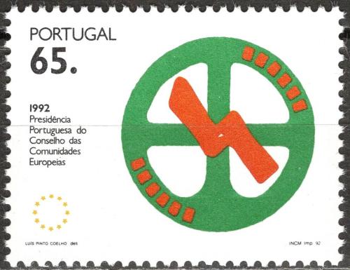Poštovní známka Portugalsko 1992 Pøedsednictví v EU Mi# 1894