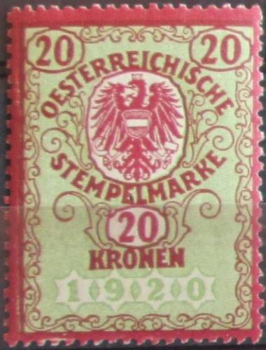 Potovn znmka Rakousko 1920 Revenue, fiskln dan
