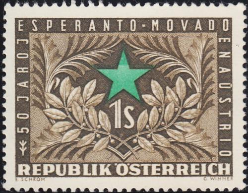Potovn znmka Rakousko 1954 Hnut Esperanto Mi# 1005