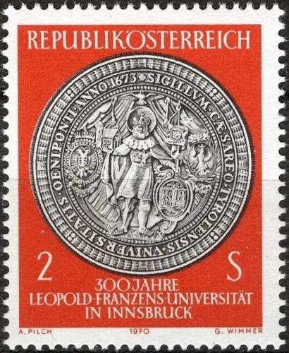 Potovn znmka Rakousko 1970 Univerzita Innsbruck, 300. vro Mi# 1326