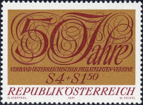 Potovn znmka Rakousko 1971 Federace filatelist Mi# 1380